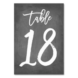Chique Typografie Krijtbord Tafelnummer | Tabel 18