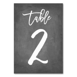 Chique Typografie Krijtbord Tafelnummer | Tabel 2