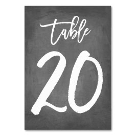 Chique Typografie Krijtbord Tafelnummer | Tabel 20