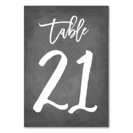 Chique Typografie Krijtbord Tafelnummer | Tabel 21