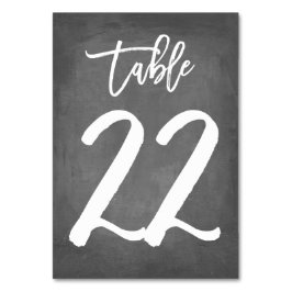 Chique Typografie Krijtbord Tafelnummer | Tabel 22