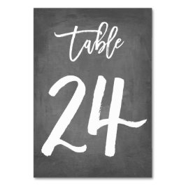 Chique Typografie Krijtbord Tafelnummer | Tabel 24