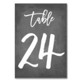 Chique Typografie Krijtbord Tafelnummer | Tabel 24 (Achterkant)