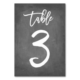 Chique Typografie Krijtbord Tafelnummer | Tabel 3