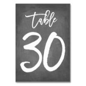 Chique Typografie Krijtbord Tafelnummer | Tabel 30 (Achterkant)