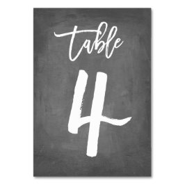 Chique Typografie Krijtbord Tafelnummer | Tabel 4