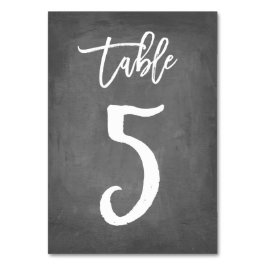 Chique Typografie Krijtbord Tafelnummer | Tabel 5