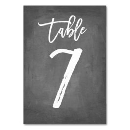 Chique Typografie Krijtbord Tafelnummer | Tabel 7
