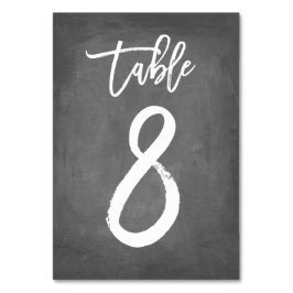 Chique Typografie Krijtbord Tafelnummer | Tabel 8