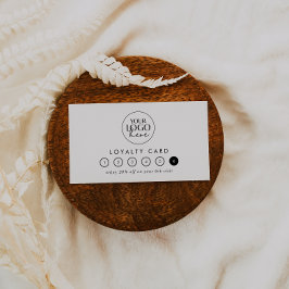 Chique Typografie Logo Business Reward 6 Punch Klantenkaartje