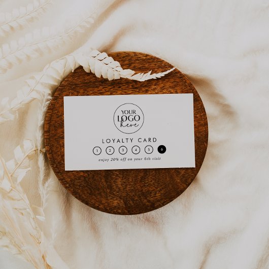 Chique Typografie Logo Business Reward 6 Punch Klantenkaartje