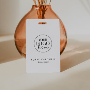 Chique Typografie Logo Code Medewerker ID Kaart Badge