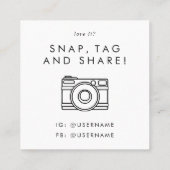 Chique Typografie Logo Social Media Share Bedankt Vierkante Visitekaartje (Achterkant)