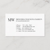 Chique typografie monogram lettering naam visitekaartje (Achterkant)