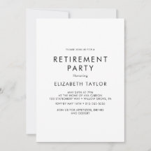 Chique typografie pensioenfeest uitnodiging