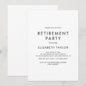 Chique typografie pensioenfeest uitnodiging (Voorkant / Achterkant)