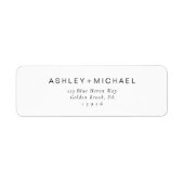 Chique Typografie Retouradres Label Zwart & Wit (Voorkant)