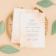 Chique typografie roze waterverf bruiloft