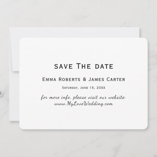 Chique typografie Save the Date kaart (Voorkant)
