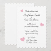 Chique typografie scallop rand bruiloft uitnodigin kaart (Voorkant / Achterkant)