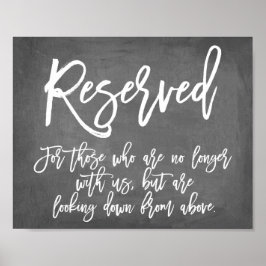 Chique typografie schoolbord gereserveerd gedenkte poster