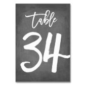 Chique typografie schoolbord tafelnummer | Tafel 3 (Achterkant)