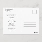 Chique typografie script afstudeer school afstuder briefkaart (Achterkant)
