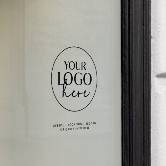 Chique typografie transparante zakelijke aangepast raamsticker
