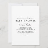 chique typografie | uitnodiging tot baby shower (Voorkant)