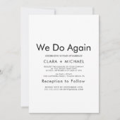 Chique typografie "We Do Again" hernieuwde belofte Kaart (Voorkant)