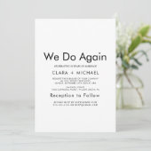Chique typografie "We Do Again" hernieuwing van ge Kaart (Staand voorkant)