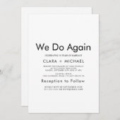 Chique typografie "We Do Again" hernieuwing van ge Kaart (Voorkant / Achterkant)