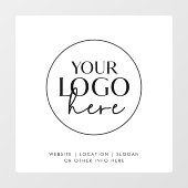 Chique typografie Zakelijk aangepast logo Raamsticker (Vel)