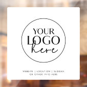 Chique typografie Zakelijk aangepast logo Raamsticker (Vel 2)