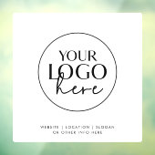 Chique Typografie Zakelijk Aangepaste Logo Raamsticker (Vel 3)