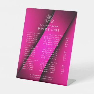 Chique Typografie Zakelijke diensten prijslijst Reclamebord Met Voetstuk