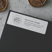 Chique Typografie Zakelijke Logo Retouradreslabel Etiket