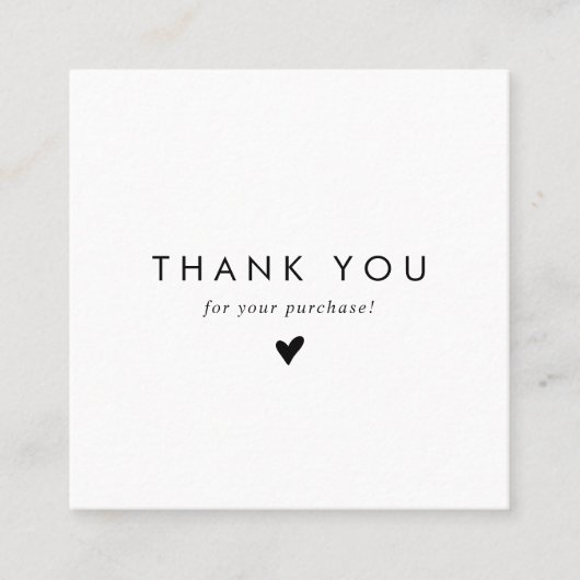 Chique Typografie Zakelijke QR Code Dank u Kortingskaartje (Voorkant)