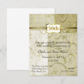 Chique uitnodiging gouden huwelijksjubileum (Voorkant / Achterkant)
