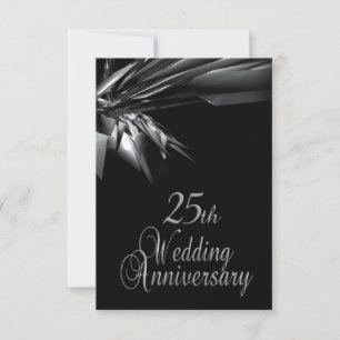 Chique uitnodiging voor 25-jarig huwelijksjubileum