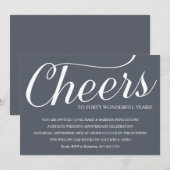 Chique uitnodiging voor 40-jarig huwelijksjubileum (Voorkant / Achterkant)