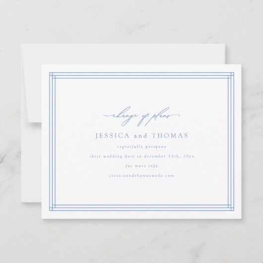 Chique uitnodiging voor uitstel van het huwelijk W (Voorkant)