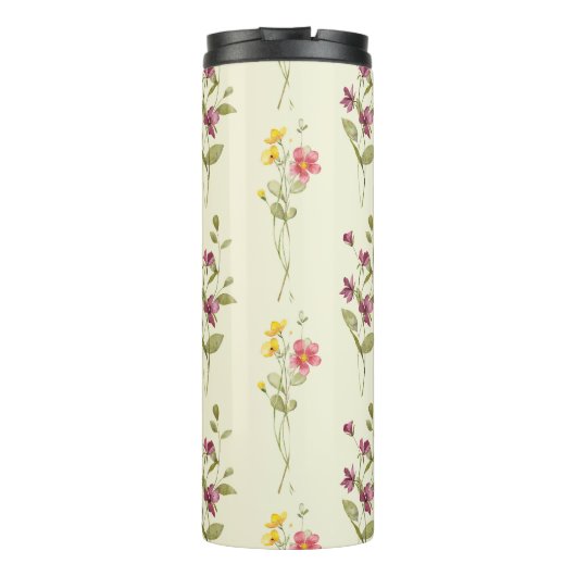Chique & Uniek: gepersonaliseerd bloemontwerp Thermosbeker (Achterkant)
