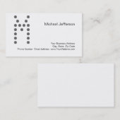 Chique Uniek Monogram Wit Visitekaartje (Voorkant / Achterkant)