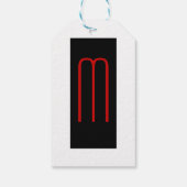 Chique Uniek Monogram Zwart Wit Eenvoudig Cadeaulabel (Achterkant)