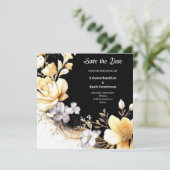 Chique unieke moderne bruiloft save the date (Staand voorkant)