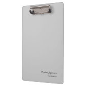 Chique unieke script kalligrafie naam grijs klembord (Links)