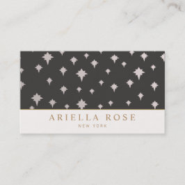 Chique Upscale Designer Silver Stars Patroon Visitekaartje