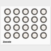 Chique Upscale zilveren sterren patroon Ronde Sticker (Vel)