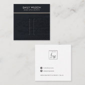 CHIQUE URBAN BLACK KRAFT STIPPEN HAARCLIP DISPLAY  VIERKANTE VISITEKAARTJE (Voorkant / Achterkant)